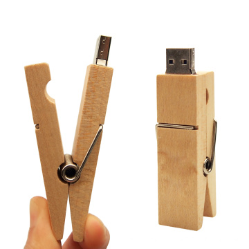 Exquisite wooden clip USB gift2.0/3.0 usb flash drive wooden USB Flash  for Welcome Gifts